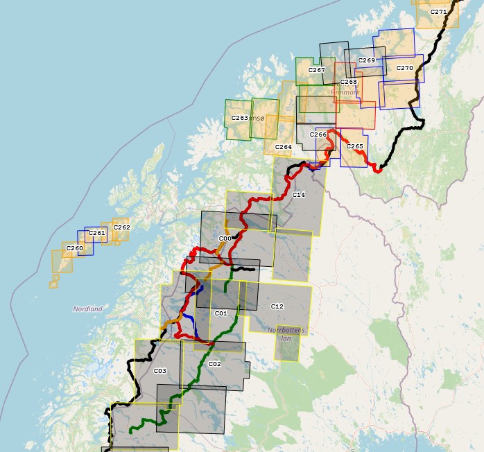 Übersicht Nordschweden - Nordnorwegen mit Links zu unseren Themenseiten mit ausgewählten Karten und Büchern für beliebte Fernwanderwege in Skandinavien, zum Pilgern im Norden und für die überregionalen Radfernwege im Norden Europas